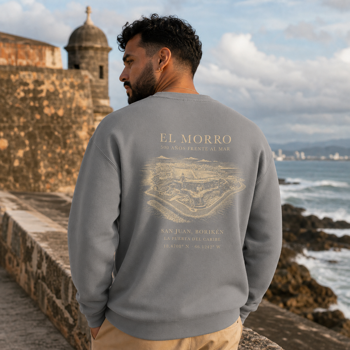 El Morro Back Reveal on a male model
