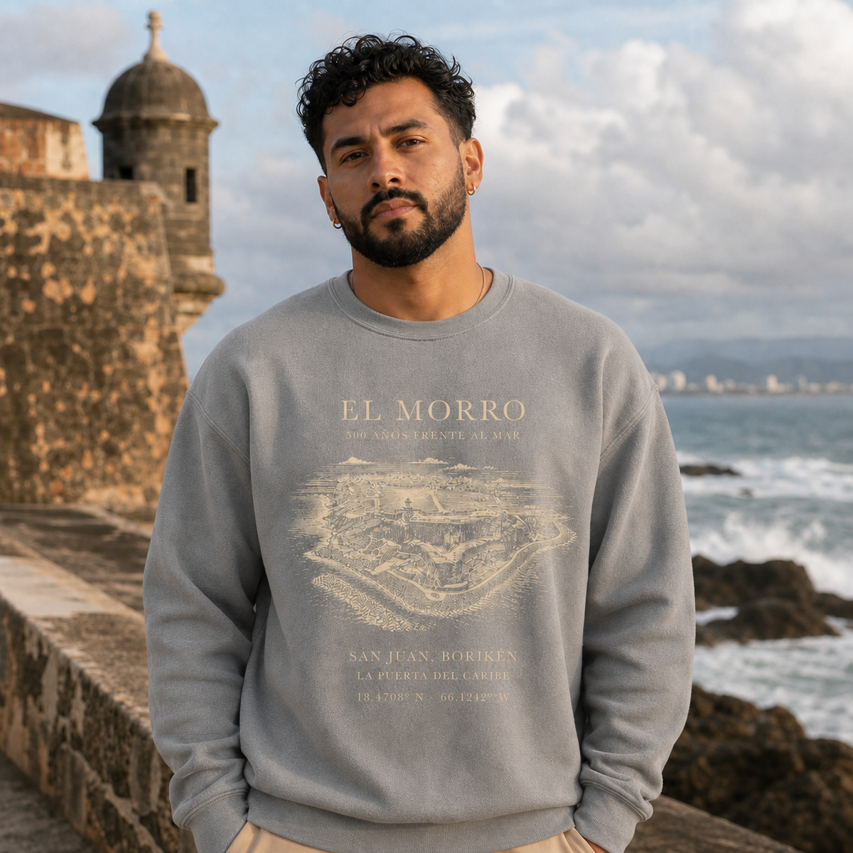 El Morro Front Print on a second model