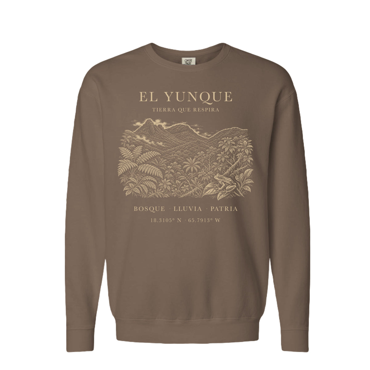 El Yunque Espresso Front Print sweatshirt front